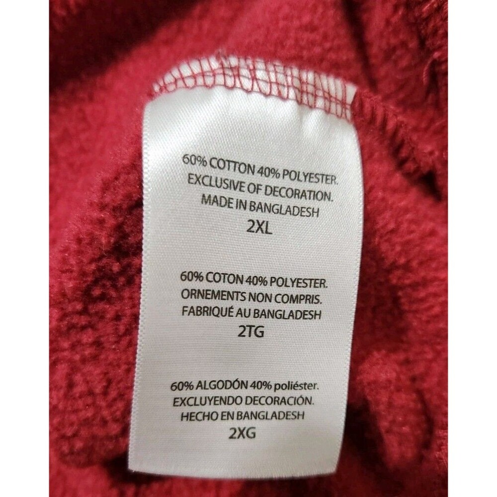 Champion Arkansas Razorbacks Colorblock Sweatshirt Mens 2XL Crewneck Red - Picture 9 of 9